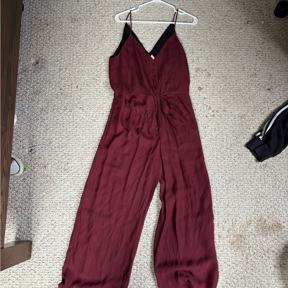 Elegant Burgundy Jumpsuit